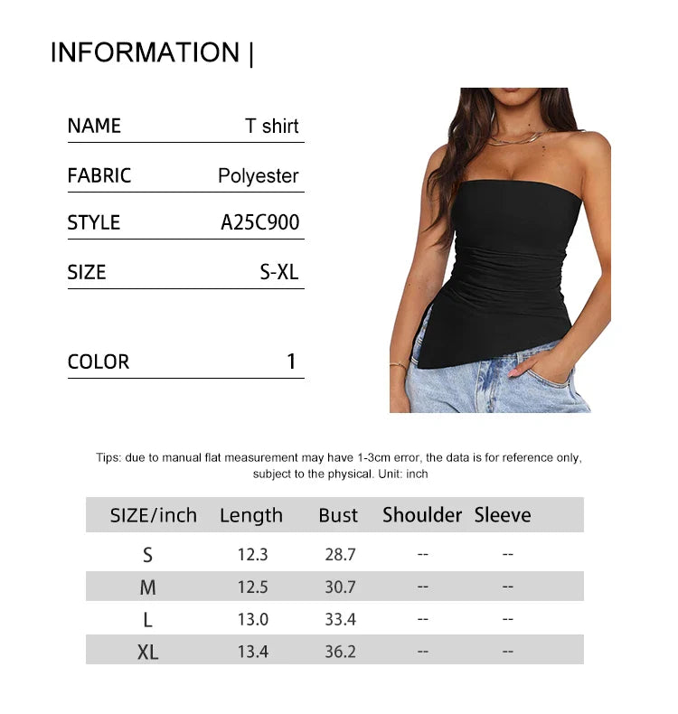 2025 Spring and Summer New Women's Sleeveless Vest Fashion Spice Girls Sexy Tops Y2K Style Slit Breasted T-Shirt
