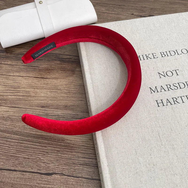 Autumn Winter Soft Velvet Cloth Sponge Padded Hairbands for Women Girls Casual Shopping Face Washing Dress Up Hair Accessories