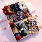 1085PCS Dark Hair Accessories for Woman Set Seamless Ponytail Holders Variety Hair Scrunchies HairBands Scrunchy Hair Ties