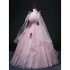 2025 New Women's Bean Paste Powder Mesh Long Evening Dress Fashion Glitter Bead Stickers Look Thin V-neck Back Strap Dress