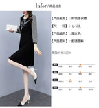 2025 New Spring Autumn Wear Temperament Small Flavor Style Slim Skirt Doll Collar Fashion Dress Women