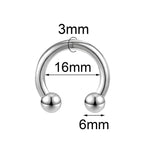 ASTM F136 Titanium PIERC Hinged Segment Hoop Earrings Large size Nose Rings 10G-6G 2.5mm-4mm Seamless Labret Lip Body Piercing