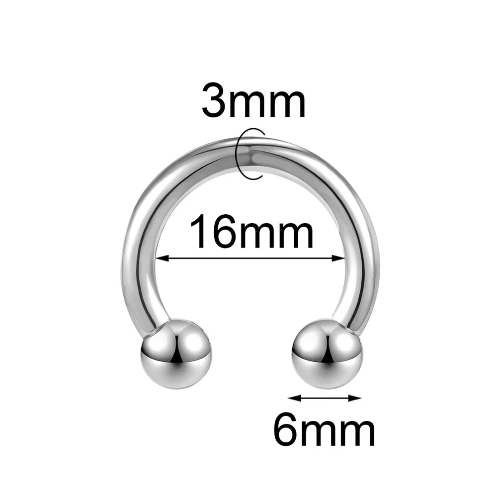 ASTM F136 Titanium PIERC Hinged Segment Hoop Earrings Large size Nose Rings 10G-6G 2.5mm-4mm Seamless Labret Lip Body Piercing