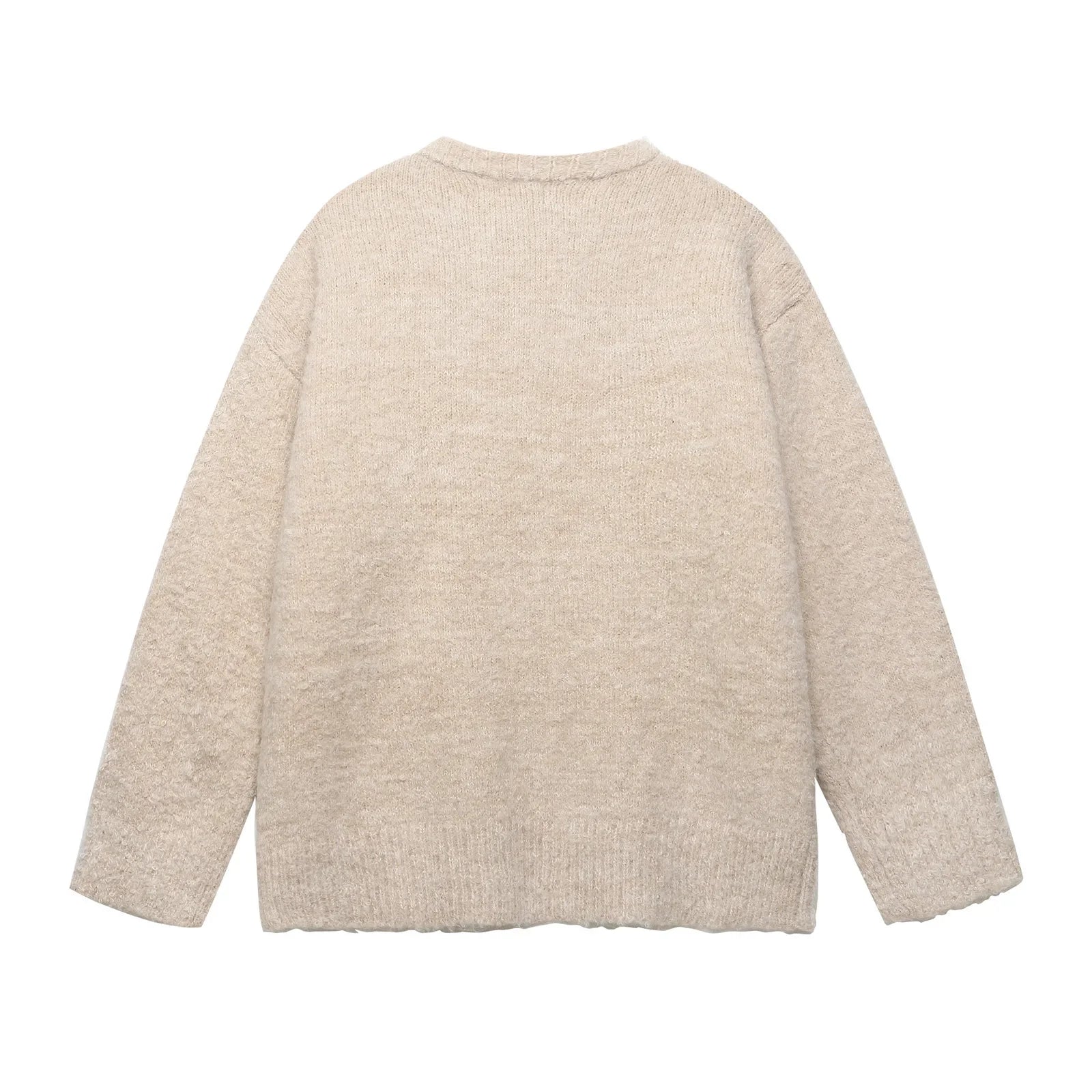 2025 Autumn and winter men's and women's American retro fun cute cat jacquard knitted sweater loose and lazy couple's top