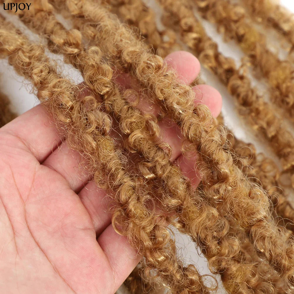 Butterfly Locs Crochet Hair 12 inch Handmade Butterfly Soft Locs Crochet Hair Extensions Synthetic Braiding Hair 12Strands/pack