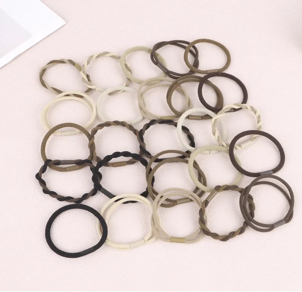 30PCS Boho Hair Ties for Women Elastic Hair Tie Bracelet Fashion Hair Bands No Damage Hair Ties Ponytail Holder for Thin Thick H