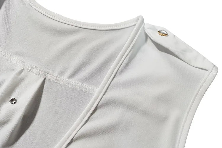 Business Formal Jumpsuit Work Wear Women Romper Elegant Long Deep V Neck Sleeveless High Waist Wrap Jumpsuits Fashion Streetwear