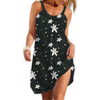 Ethnic Style Women's Slip Dress Bohemain Beach Skirt Summer Woman Casual Clothing Daily Wear Loose Dresses Lady Cool Holiday Top