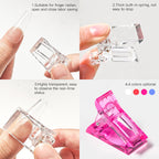 Acrylic Nail Clip Transparent Gel Quick Building Nail Tips Clips Fingernail Extension UV Clamps Manicuring Art Builder Tools Set