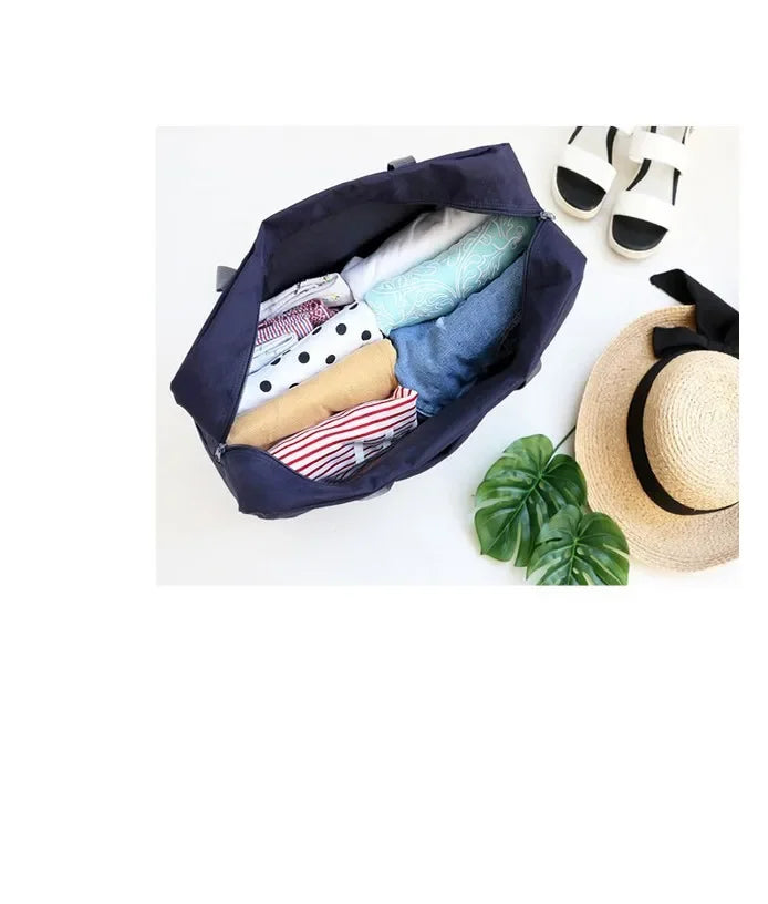 1-piece foldable travel bag, weekend travel bag, gym bag, suitable for airline carry on luggage bag, business travel storage bag