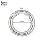 ASTM F136 Titanium PIERC Hinged Segment Hoop Earrings Large size Nose Rings 10G-6G 2.5mm-4mm Seamless Labret Lip Body Piercing