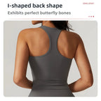 Custom LOGO women's beautiful back tight yoga set quick-drying high waist hip lift running fitness sports skirt 2-piece set