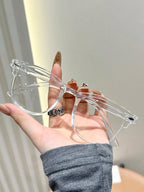 1PC/2PCS Fashion Pentos Plastic Frame Anti-Blue Light Clear Glasses For Daily Office Reading Life Eye Protection Accessories.