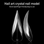 140Pcs 3D False Nails Press On Nails Extenison Tips Bendable Dual Form Full Cover DIY Nail Art Manicure Decoration Fake Nail Tip