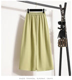 2025 Summer Female Fashionable Versatile Solid Skirts High Waisted Mid Length A-line Plus Size Skirt Split Wrap Body Skirt