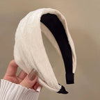 2025 Korea Elegant Chiffon Wide Hairbands Headband Women Girls Gift Scrunchie Hair Head Hoop Band Accessories Headdress Headwear