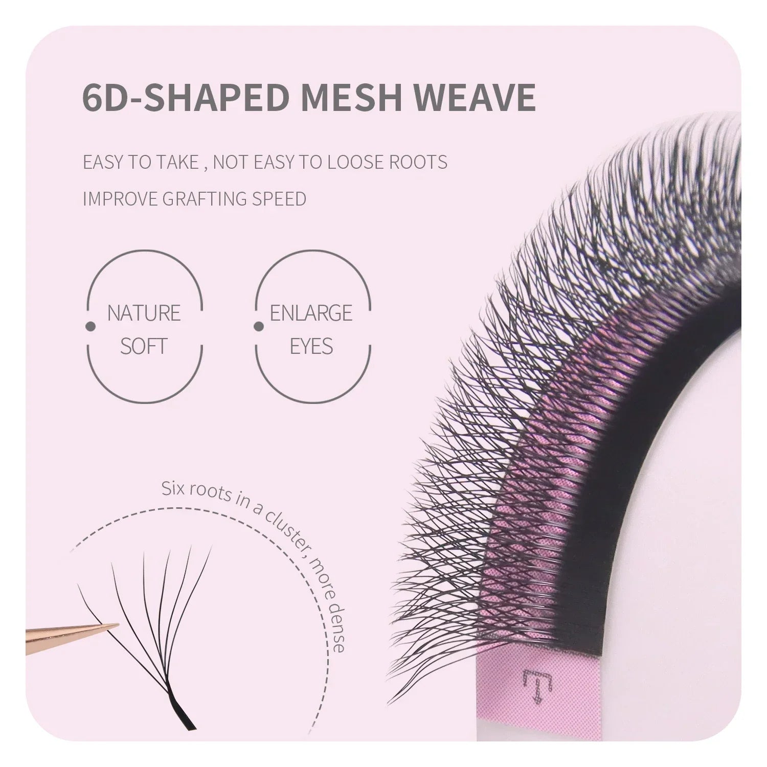ANNAFRIS W Shape 6D Volume Eyelash Extension False Mink Soft Natural Premade Fans Lash 6D W Shaped Easy Faning Eyelashes