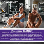 CLA 3000mg - Boost Energy, Improve Muscle Mass, and Boost Metabolism - Non GMO