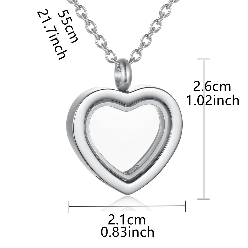 Cremation Jewelry for Ashes for Human Keepsake Stainless Steel Memorial Pendant Cremation Urn Necklace for Human Ashes