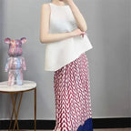 2025 Fold Fashion Summer Shirts Short-Sleeved T Shirt Women's Sleeveless Vest Waistcoat Tops Loose Blouse Shirt Tee Female