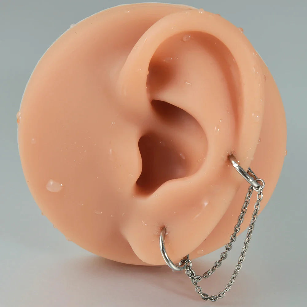 Dreamlee ASTM G23 Titanium Connector Chain For Nose Ring Hoop Clicker Cartilage Helix Body Piercing Jewelry Accessory