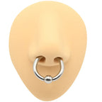1Pc Large Gauges Stainless Steel CAPTIVE SPRING BEAD RING for Septum Piercing BCR Nose Ring Hoop Expander Earlobe Earrings 00G