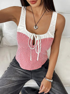2025 Sexy Female Sleeveless Bodycon Strap Top Summer Women Hollow Patchwork Short Vest Lady Off Shoulder Clud Crop Tops Clothes