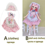 30cm Two-dimensional Doll Comic Face 1/6 Bjd Doll or Dress Up Clothes Children's Girl Birthday Gift Toys Kids Toys