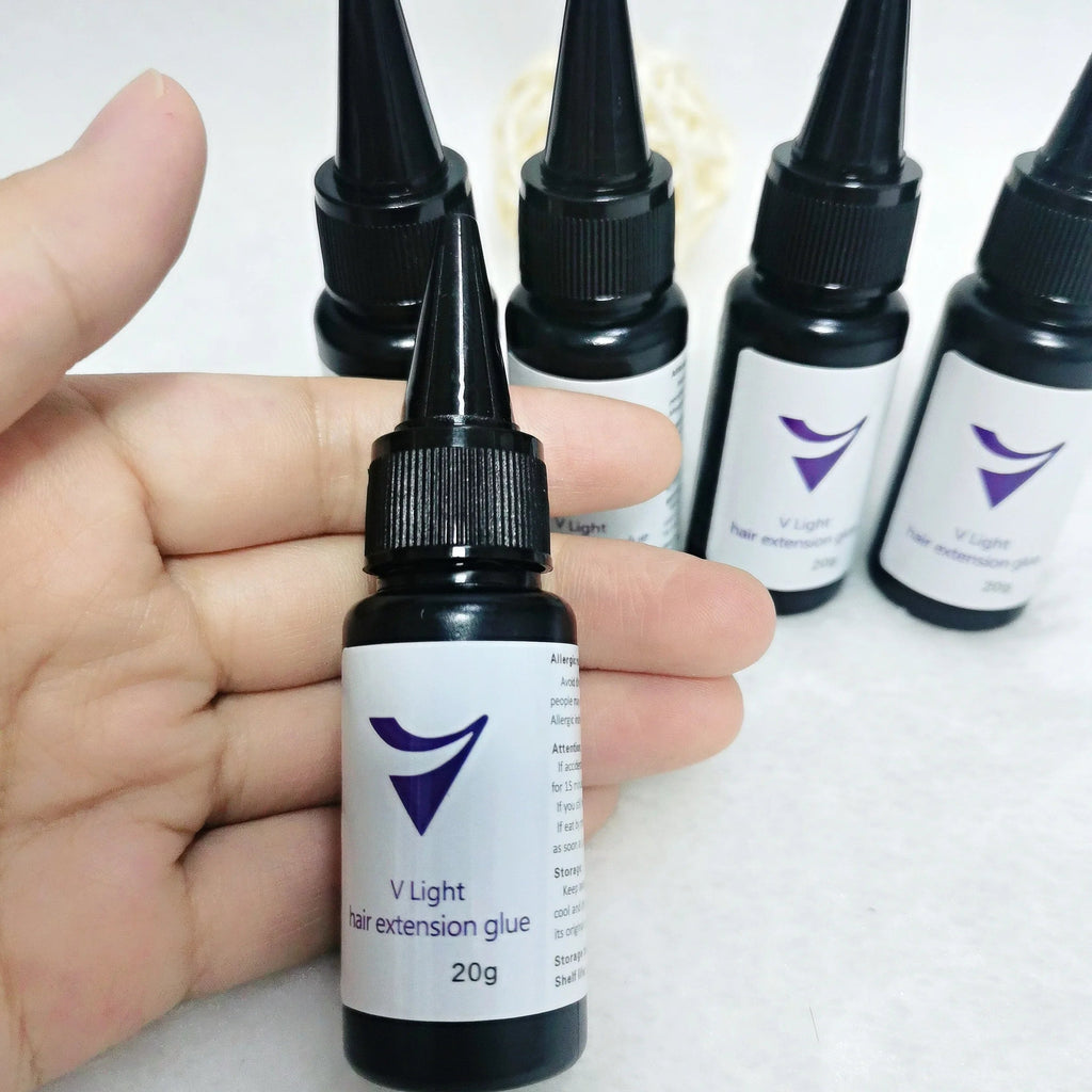 1PC 20gHair Extension Tools V-Light Technology Hair Extension Set Wig Hair Piece Real Hair Fast Grafting Tool Firm and Traceless