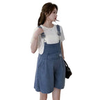 Denim Jumpsuit Rabbit Ears Cute Girl Chic Wide Legs High Waist Loose Korean Japan High Street Solid Jump Suits Women