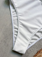 3 Colors Sexy Metal Rings Cut Out Women Swimwear One Piece Swimsuit Female Bandeau High Leg Cut Bather Bathing Suit Swim B022D