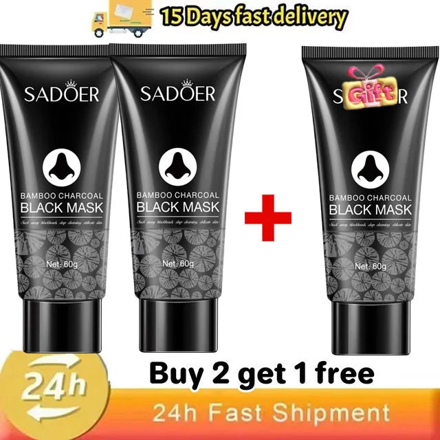 Blackhead Remover Mask Bamboo Charcoal Shrink Pores Acne Black Head Removal Cream Nose Cleansing Black Peel Off Masks Skin Care