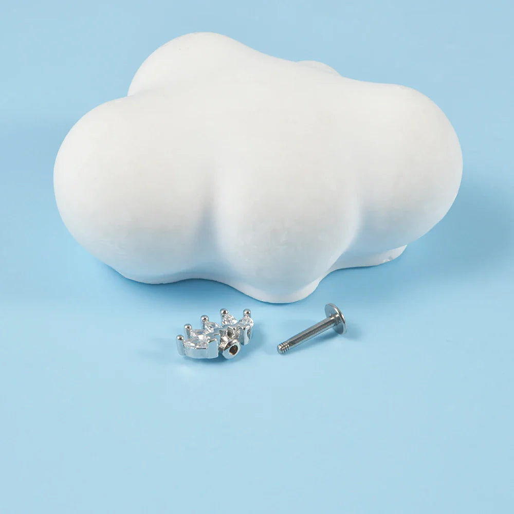 361L Surgical Steel Marquise Vertical Post Helix Piercing Crown/Butterfly Earrings Cartilage Helix Stud Body Piercing Jewelry