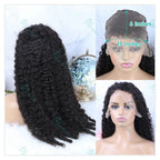 300% Density Burmese Curly Human Hair Wigs 13x4 13x6 HD Full Lace Frontal Wig 100% Human Hair Wigs with Spiral End Natural Black