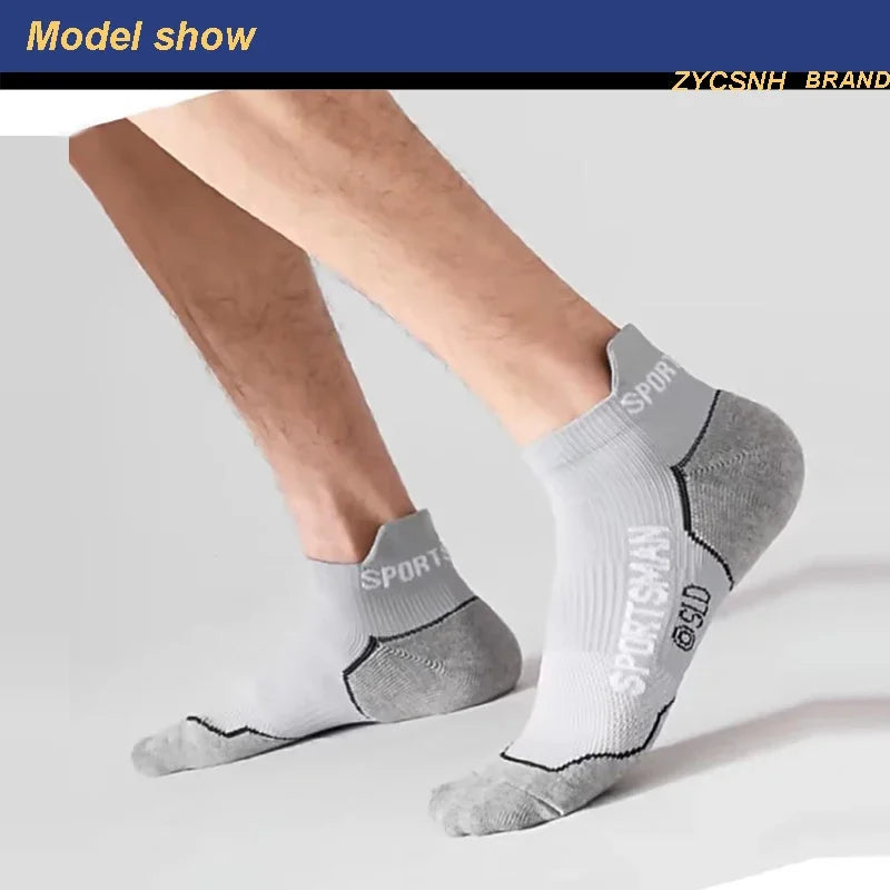 5 Pairs sport Socks High Quality  Men's Summer Man Short Socks Breathable Ankle Socks Cotton Black Thin Cut Run Men Socks