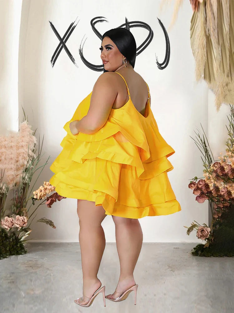 Elegant Chic Large Women Dresses Satin Summer Sexy Party Dress Strap Sleeveless Loose Plus Size Dresses Wholesale Dropshipping