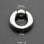 1Pc Large Gauges Stainless Steel CAPTIVE SPRING BEAD RING for Septum Piercing BCR Nose Ring Hoop Expander Earlobe Earrings 00G