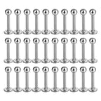 10-100pcs/lot Stainless Steel Labret Lip Bar Rings Stud Tragus Helix Bar Ear Cartilage Piercings Jewelry for Women Men 3mm Ball