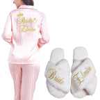2 Piece Personalized Name Women Sleepwear Faux Silk Satin Pajamas Set Long Sleeve Sleepwear Pajamas Suit Female Homewear