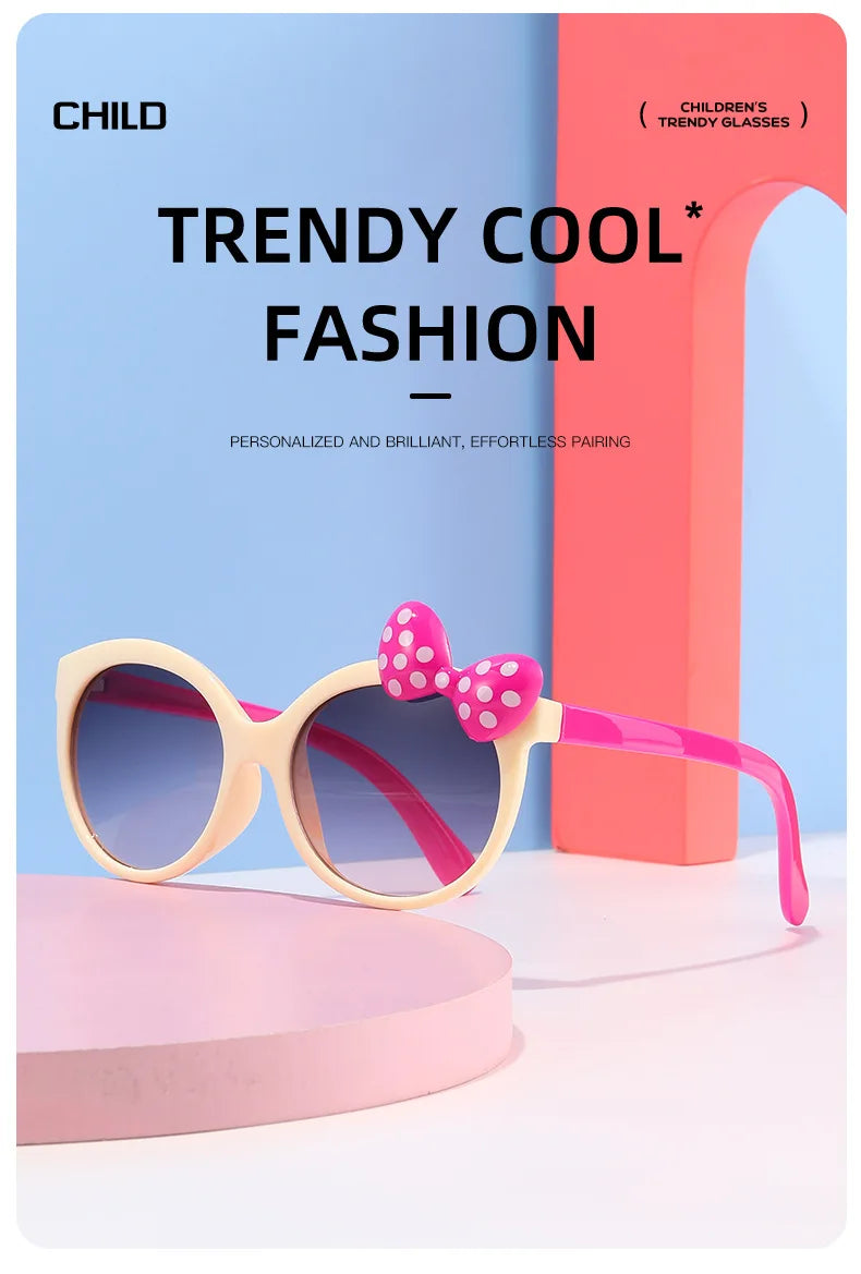 Disney Minnie Mouse Girls Sunglasses Figure Anime Kawaii UV Protection Summer Sunglasses Cute Funny Glasses Toys Birthday Gift