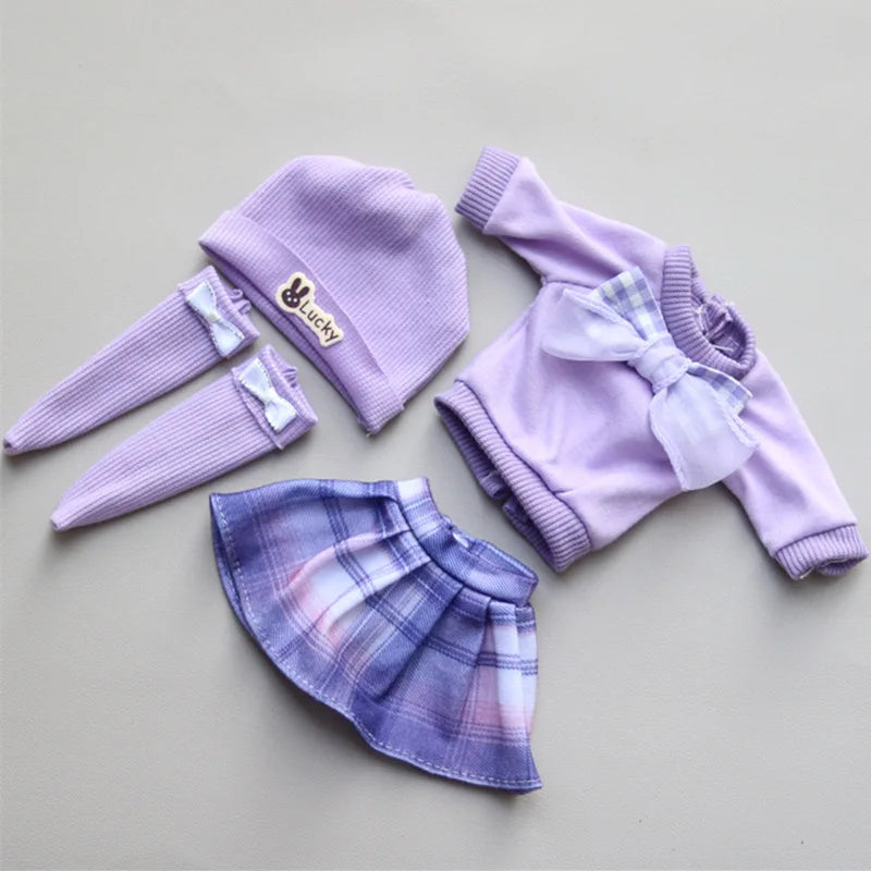 Cartoon Style Clothes Suit for 1/6 Bjd Doll Accesssories for 30cm Baby Doll Dress Up Toys for Children