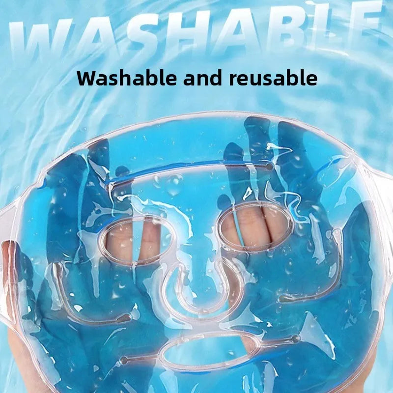 Cold Face Eye Mask Ice Pack Reduce Face Puffy, Dark Circles, Gel Beads Hot Heat Cold Compress Pack, Face SPA for Women Sleeping