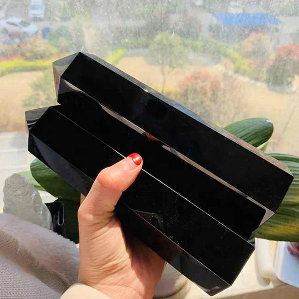 15cm Natural Amethyst Single Pointed Hexagonal Prism Crystal Wand Big Size Lapis Lazuili Tower Home Decoration Labradorite Craft