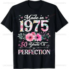 50th Birthday Gifts 1975 Party T-Shirt Women Men Clothing T Shirts Tops women clothing my body my choice
