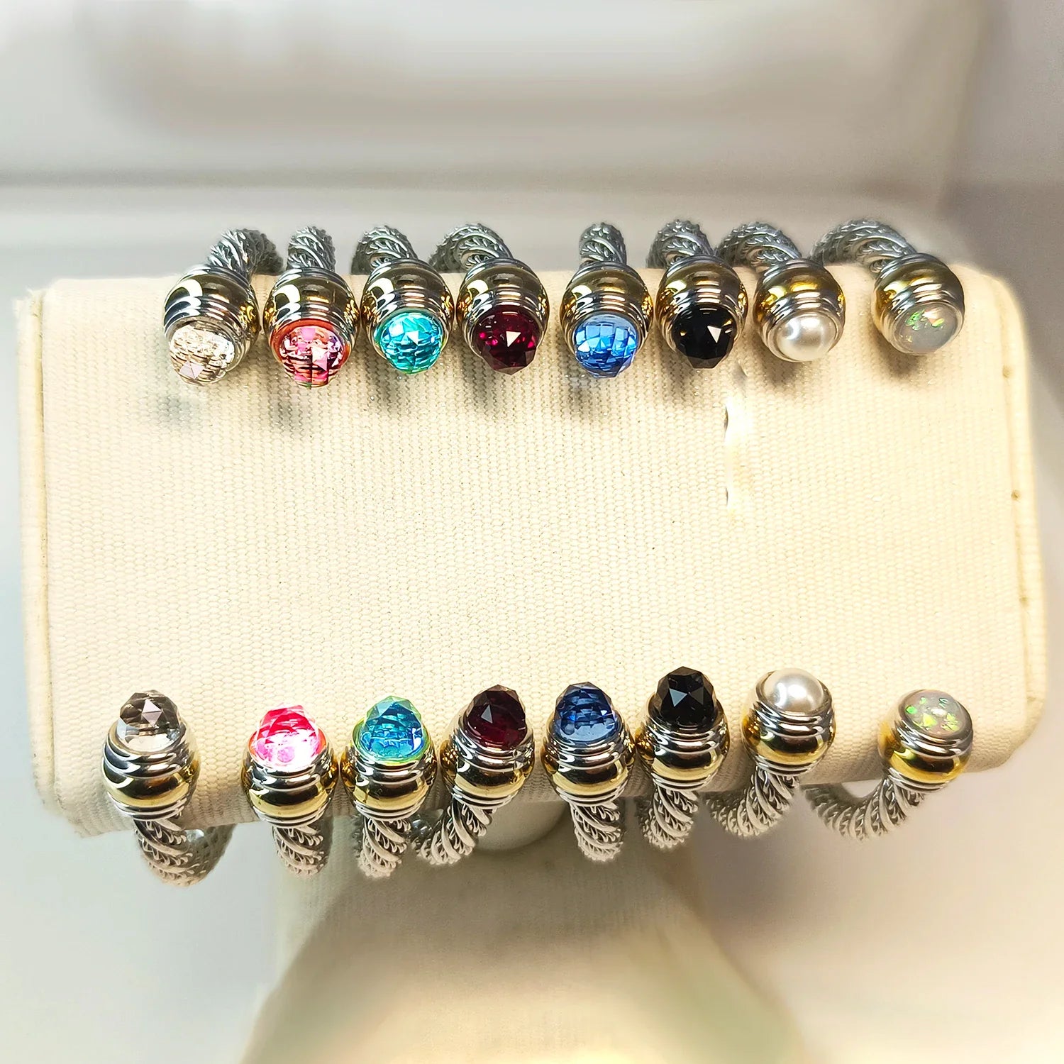 1PC Cable Bracelet for Women Gemstone Open Cuff Bracelet Bangle Bracelet Pearl Bracelet for Girls Best Gift for Women Friend