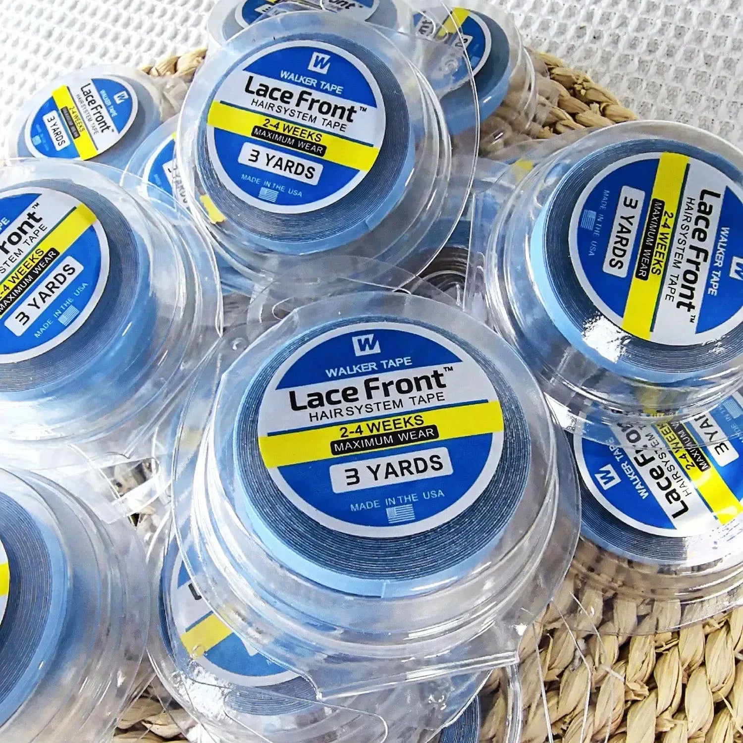 1/5PCS with box 0.8/1.0/1.27cm Width 3Yard Blue Ultra Hold Tape Double side tape Wig Glue Hair System Tape For Toupee