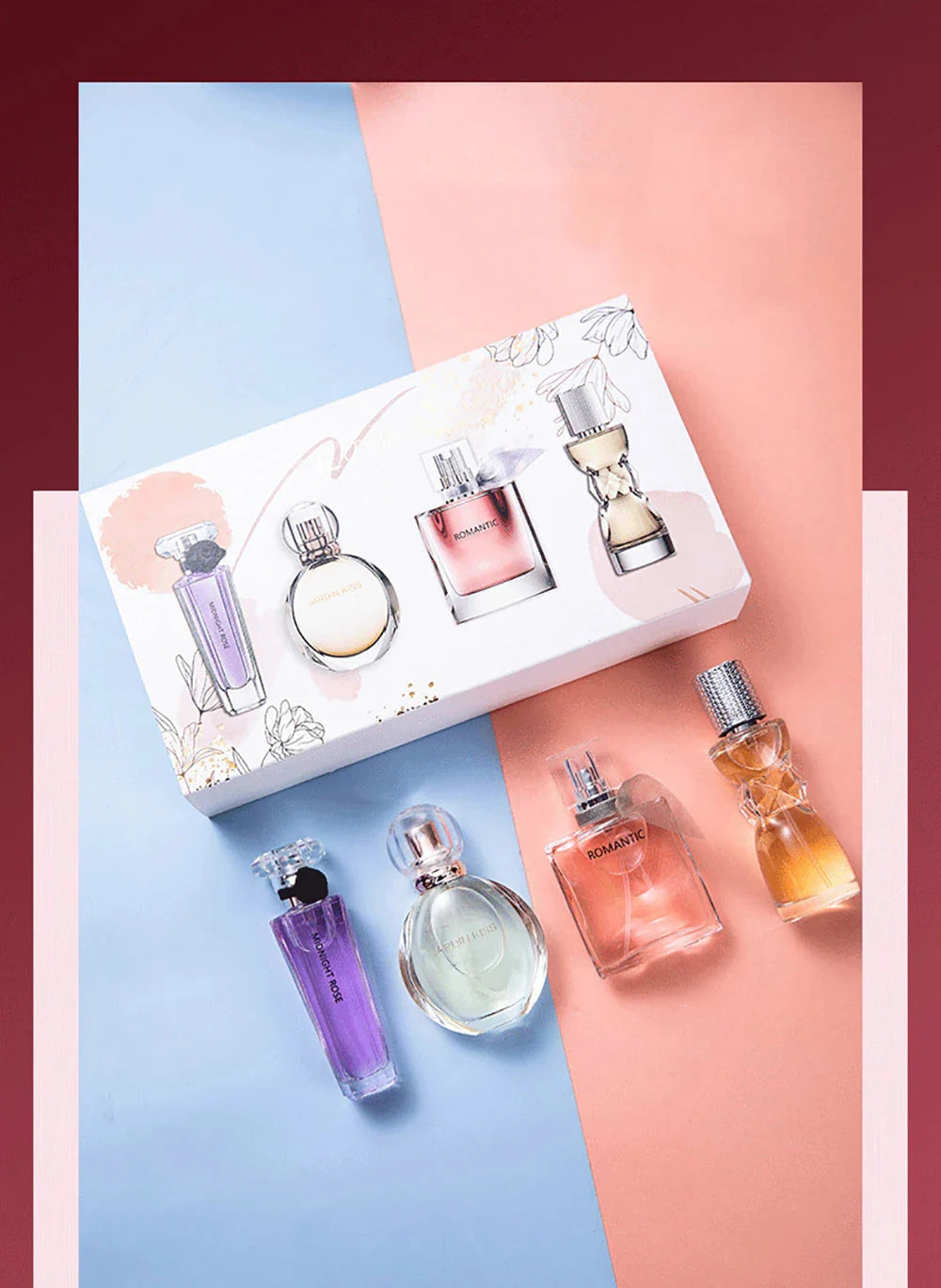 Brand 105ml Perfume Women Gift Box Four Piece Set духи Lasting Fragrance Body Spray Plant Floral Scent Pheromone Eau De Parfum