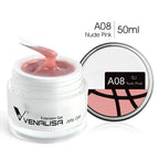 50ml Venalisa Soak off Thick Jelly Gel UV Construction Gel Builder Extend 24 Color Camouflage Milky White Nail Art Hard Nail Gel