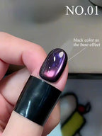 1-3pcs PSK 2025 New Whitening Purple Glass Beads Starry Crystal Nail Art Purple Glass Bead Cat Eye Gel Nail Polish Nail Supplies