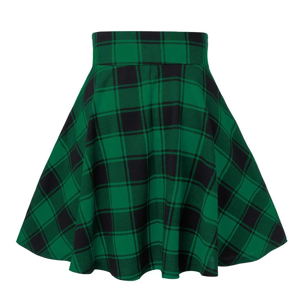 Black Checkered Women's Gothic Skirt Women Pleated Plaid Skirts Spring Autumn Girl Hip Hop Female Punk Goth Mini Skirt Clubwear